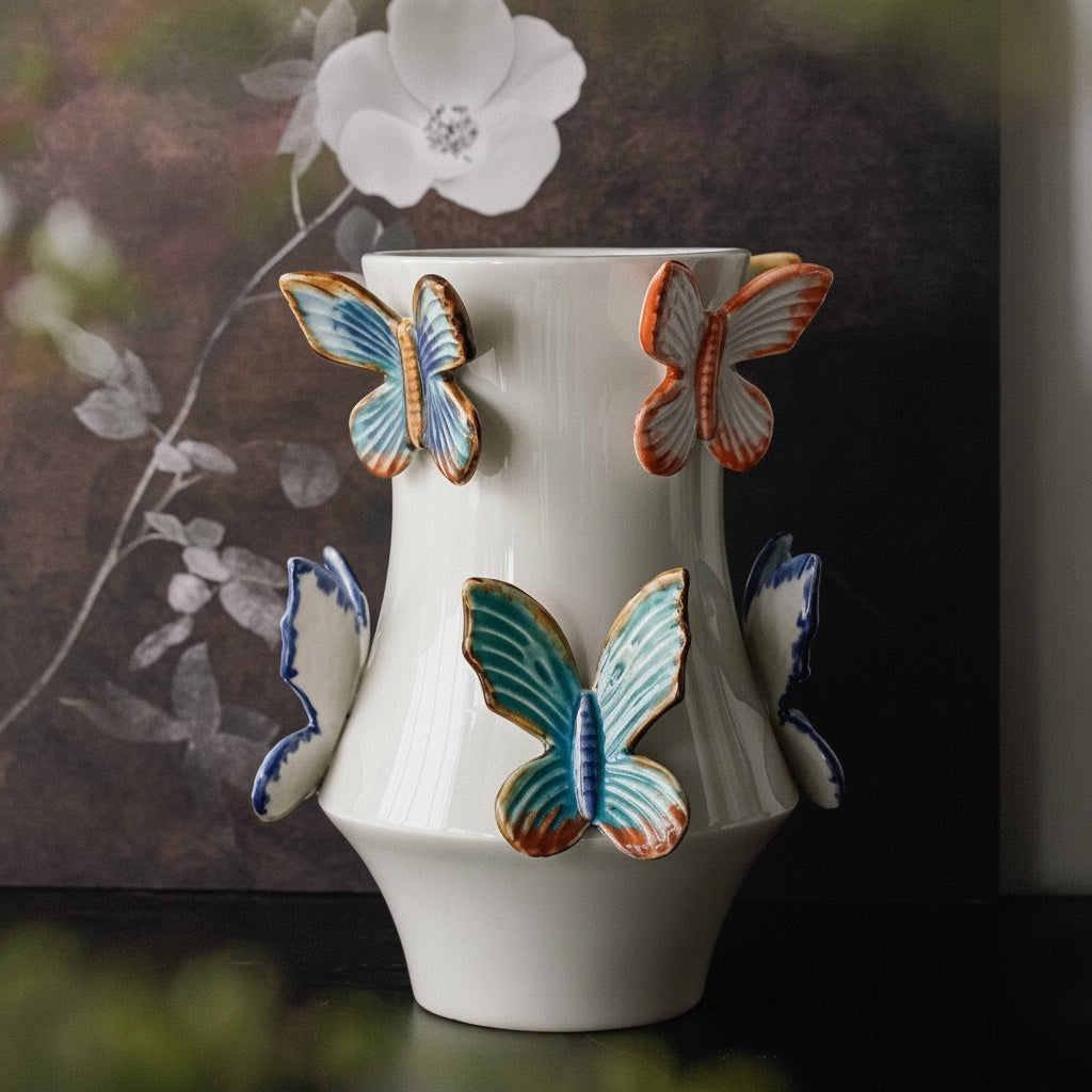Ceramic Sculptural Butterfly Vase