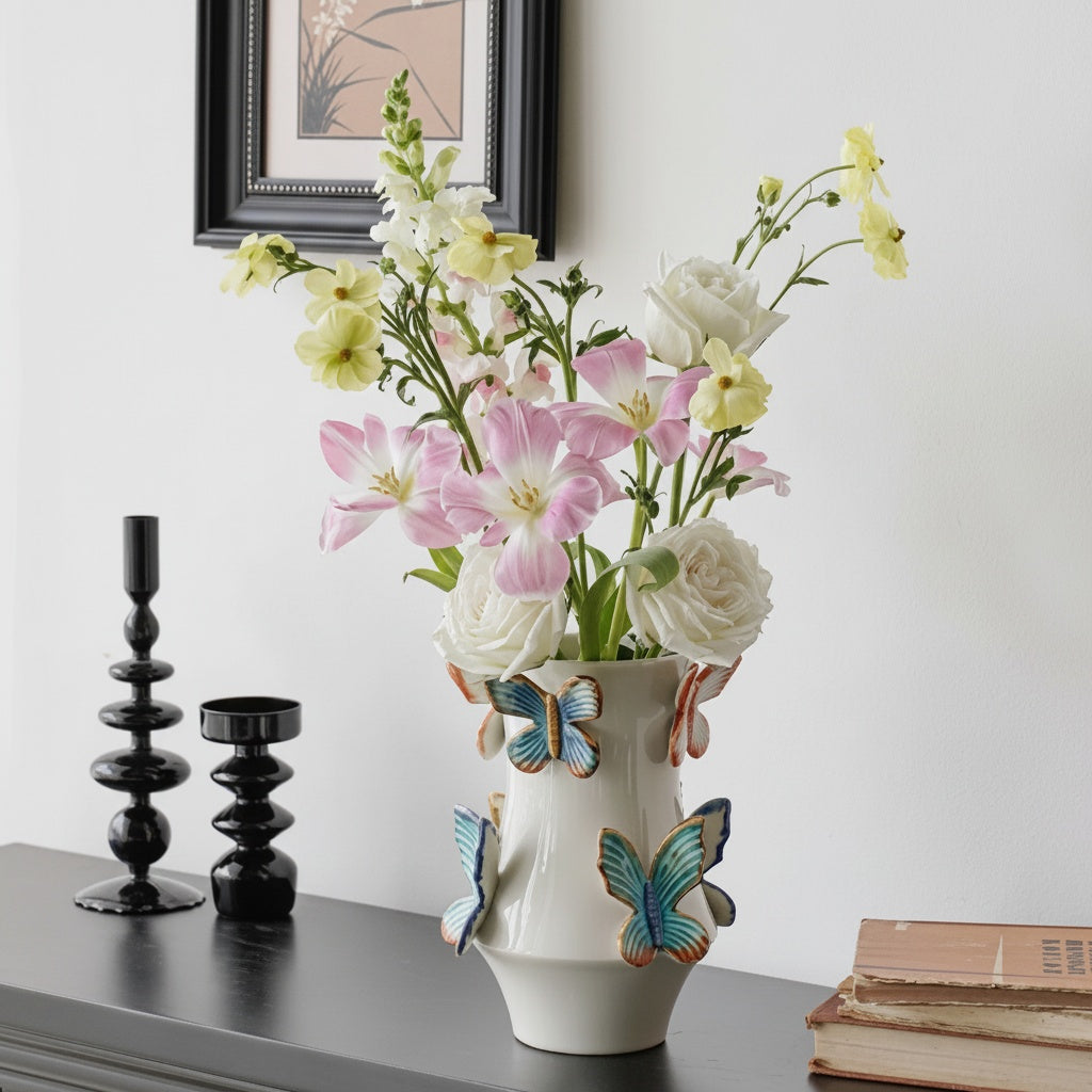 Ceramic Sculptural Butterfly Vase