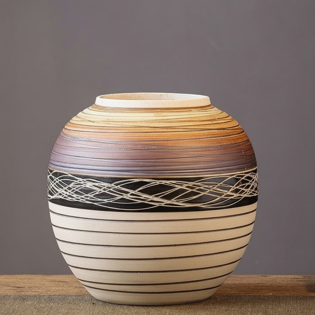 Ceramic Spherical Decorative Vase
