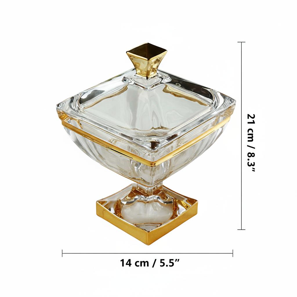 Dimension diagram of the candy jar