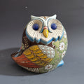 Colorful Patterned Ceramic Owl Figurine