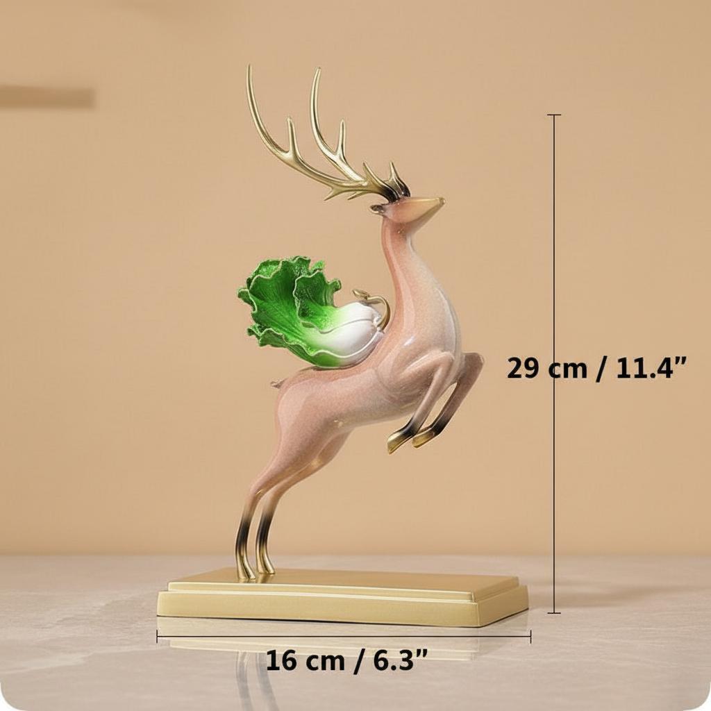 Dimensions of deer sculpture