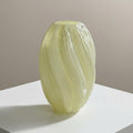 Medium cream swirled glass vase dimensions