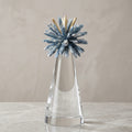 Crystal And Blue Mineral Decorative Sculpture