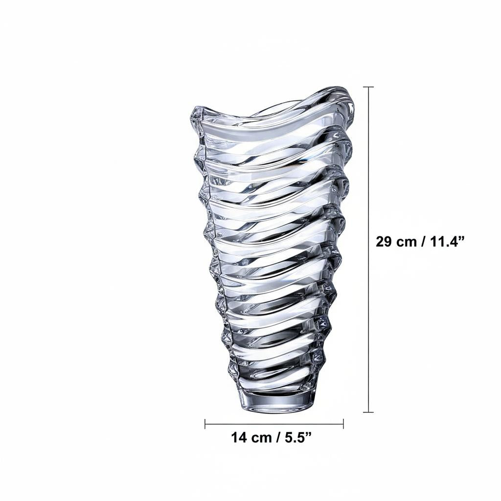 Transparent crystal vase dimensions