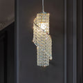 Crystal Spiral Cylindrical Pendant Light
