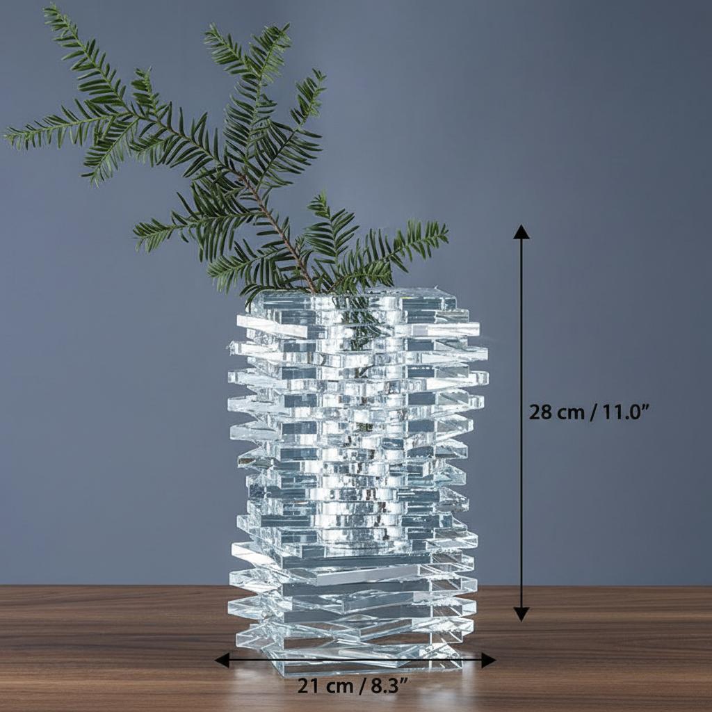 Dimensions of crystal stacked vase