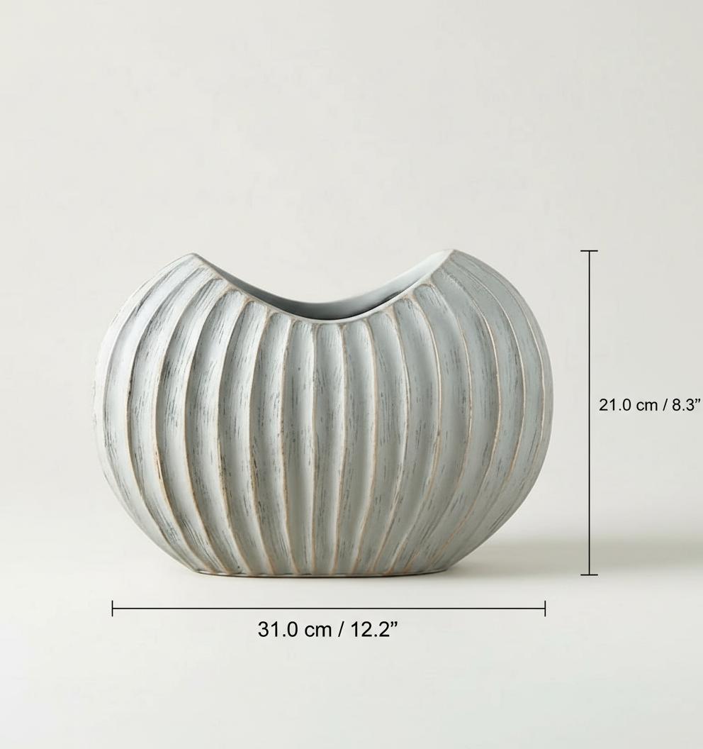 Large ceramic vase dimensions diagram