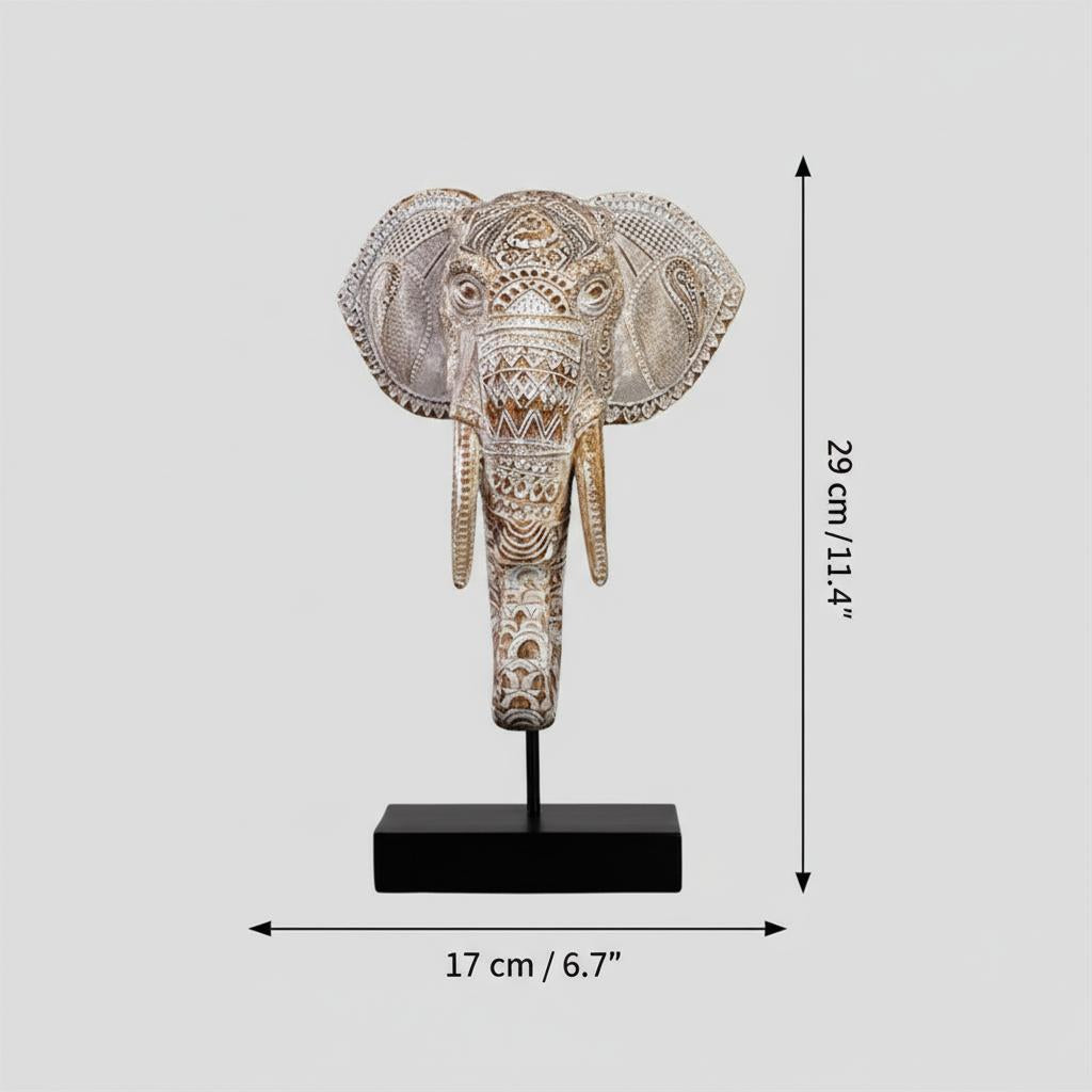 Dimension guide for large elephant sculpture