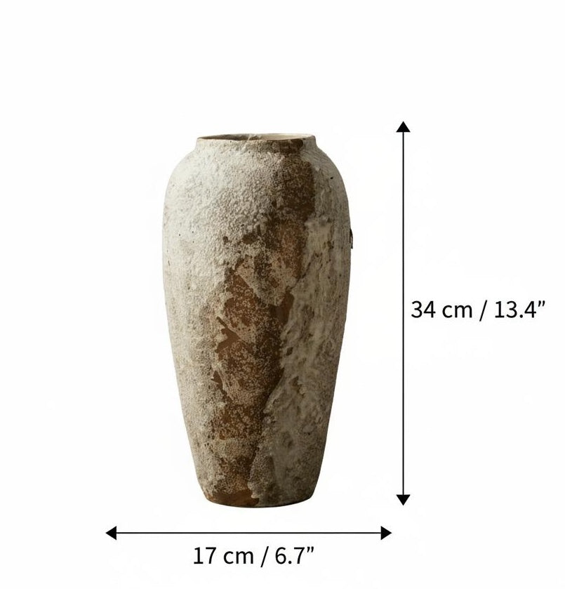 Large ceramic vase dimensions diagram