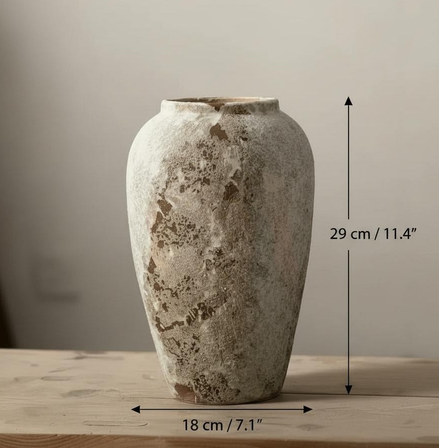 Medium ceramic vase dimensions diagram