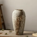 Large distressed ceramic vase standalone