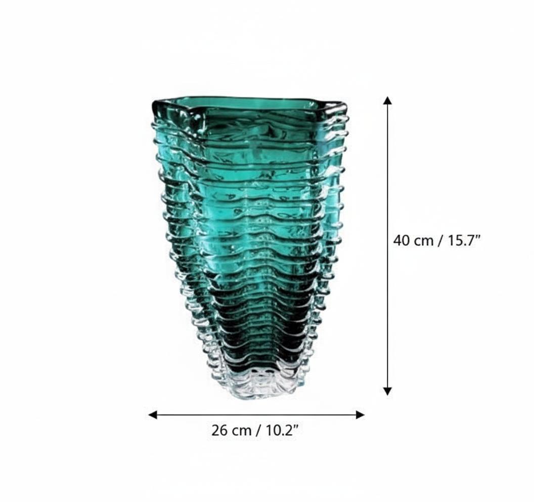 Large emerald green vase dimensions 40cm height