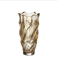 Champagne crystal glass vase standalone