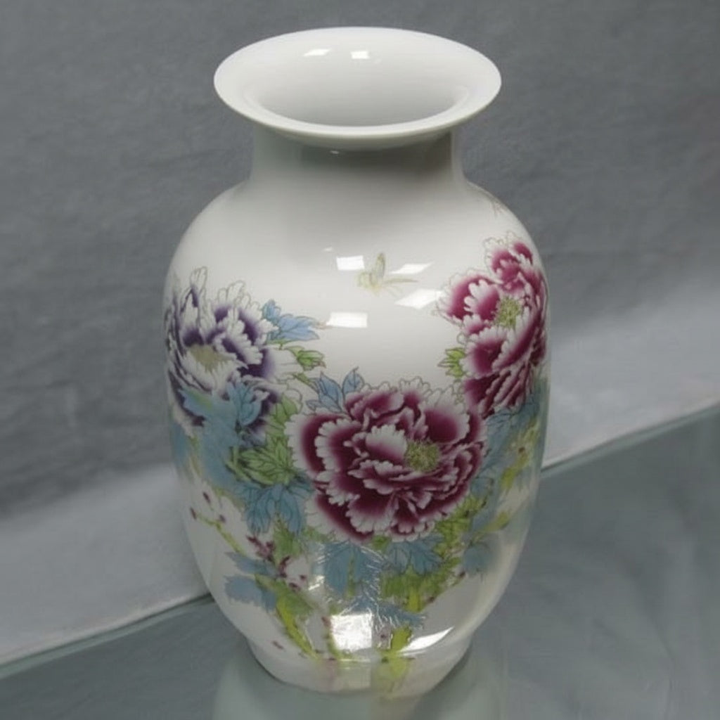 Floral Painted Porcelain Classic Vase