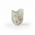Frosted Botanical Glass Sculptural Vase