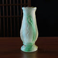Frosted Glass Lotus Relief Vase
