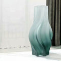 Frosted Gradient Glass Twisted Vase