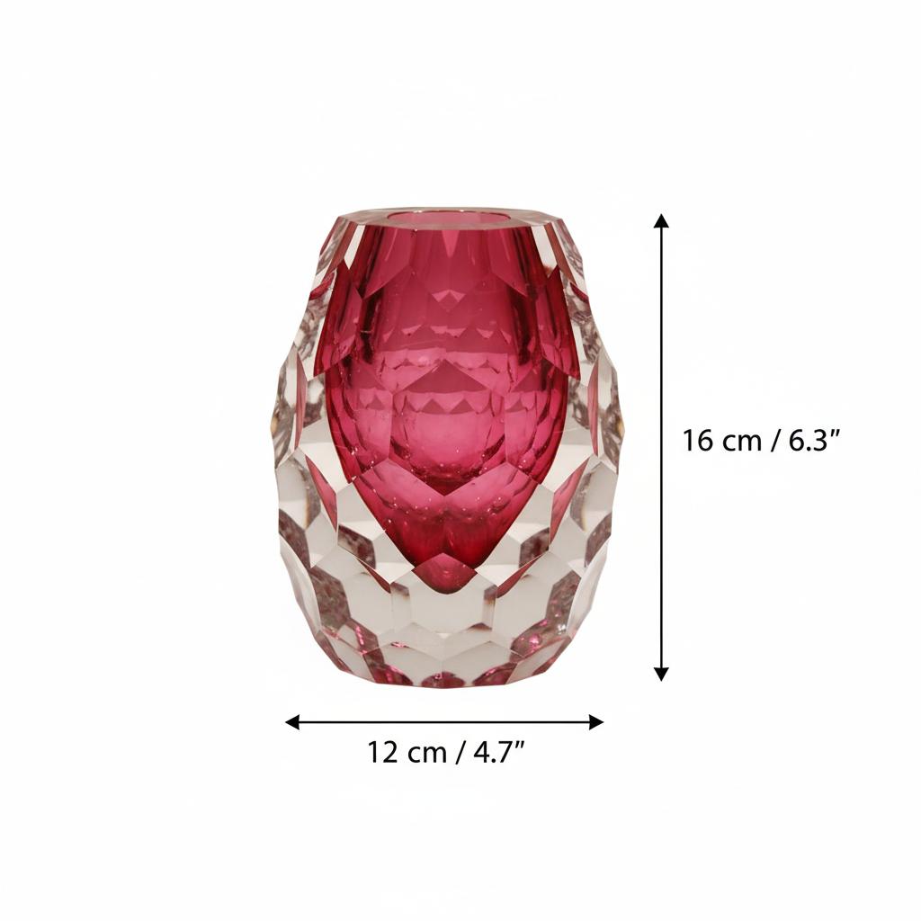 Dimensions diagram of the crystal vase