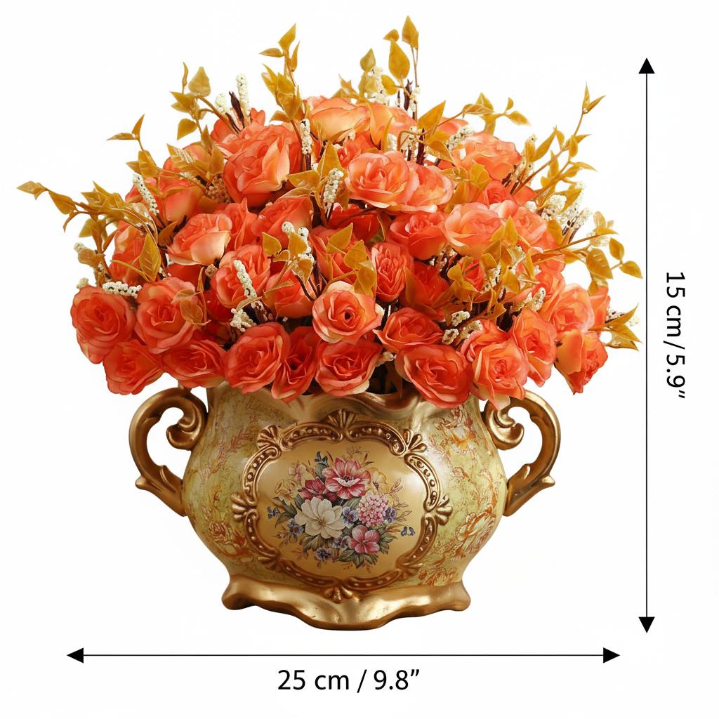 Dimensions of ceramic floral centerpiece
