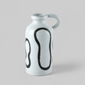 Glazed Ceramic Abstract Line Pitcher Vase