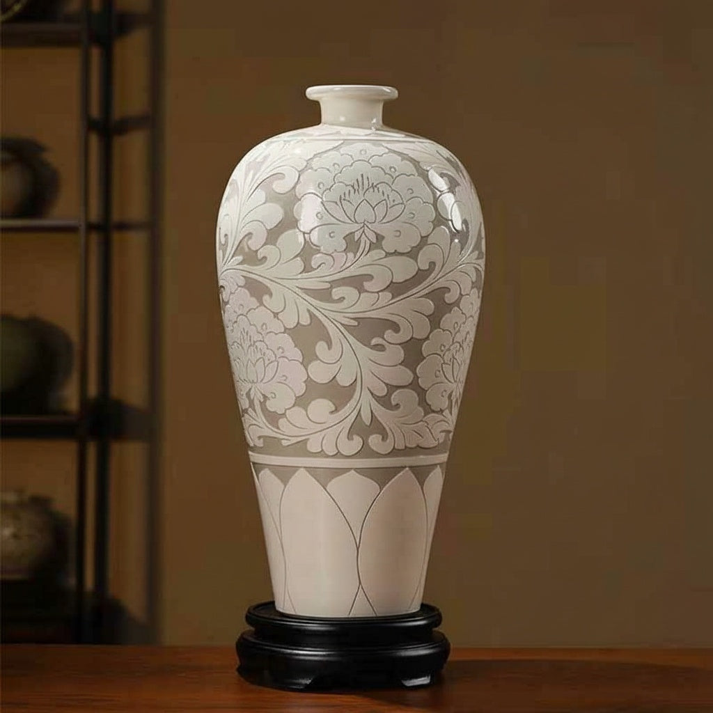 Glazed Ceramic Baluster Vase