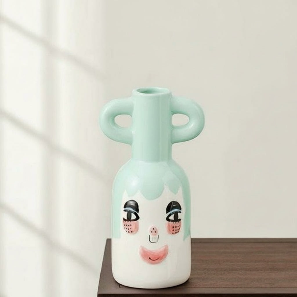 Glazed Ceramic Figurative Vase empty