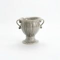 Glazed Ceramic Fluted Pedestal Vase