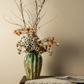 Glazed Ceramic Fluted Vase