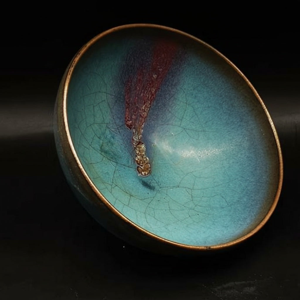 Glazed Ceramic Round Decorative Bowl