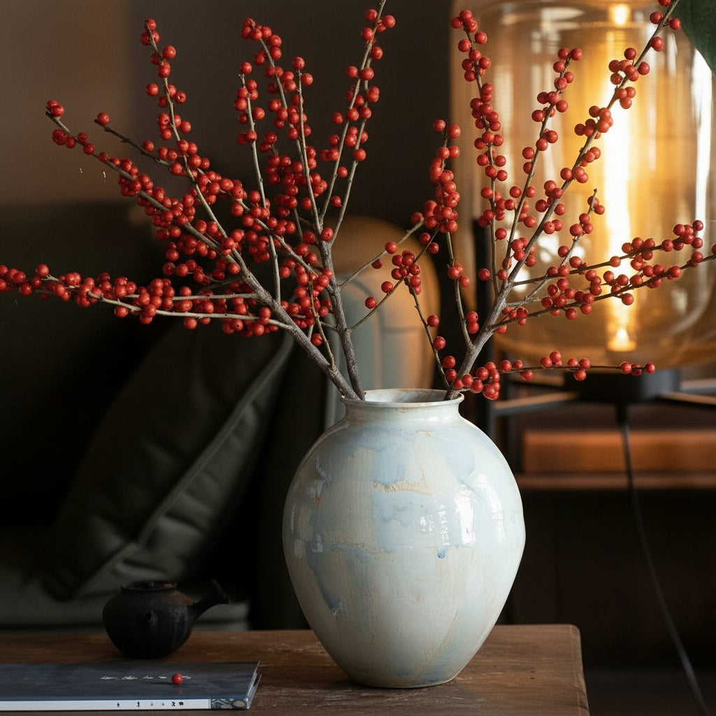 Glazed Ceramic Rounded Vase
