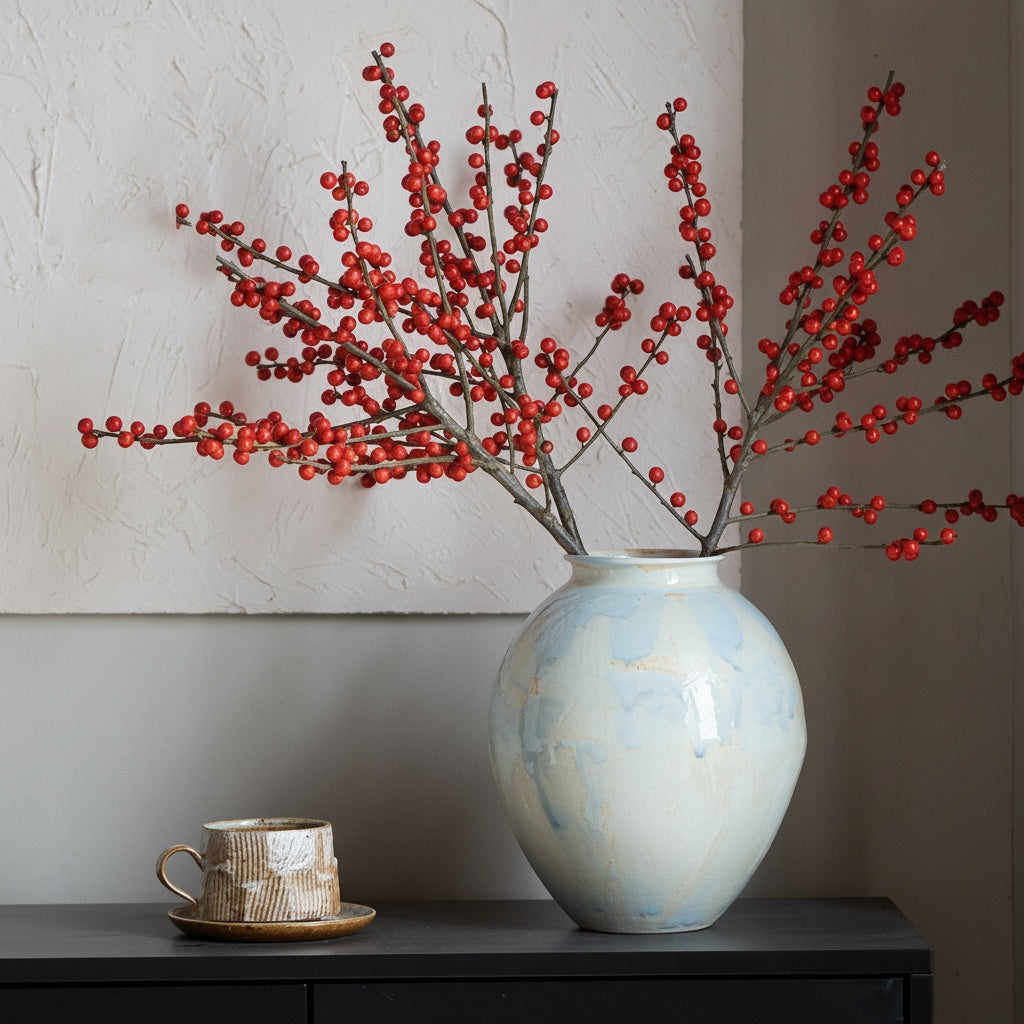 Glazed Ceramic Rounded Vase