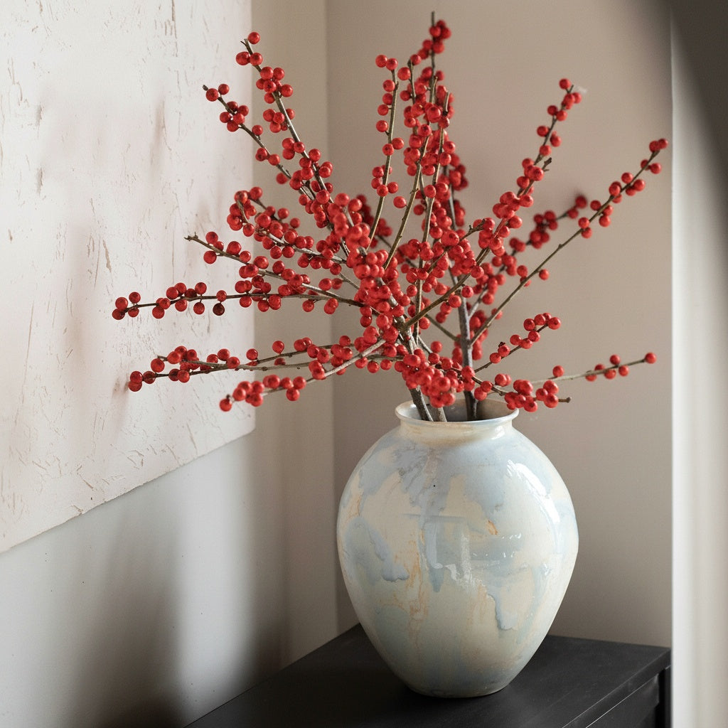 Glazed Ceramic Rounded Vase