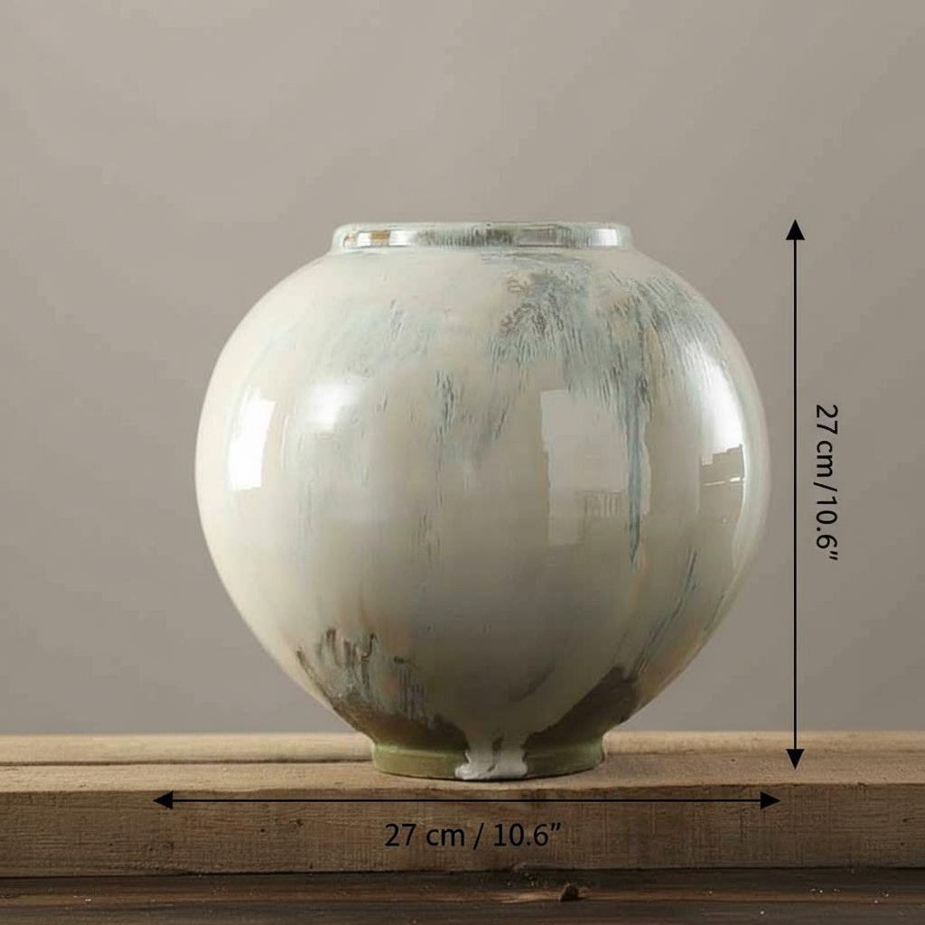Dimensions of white vase
