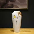 Glazed Ceramic Tall Tapered Vase