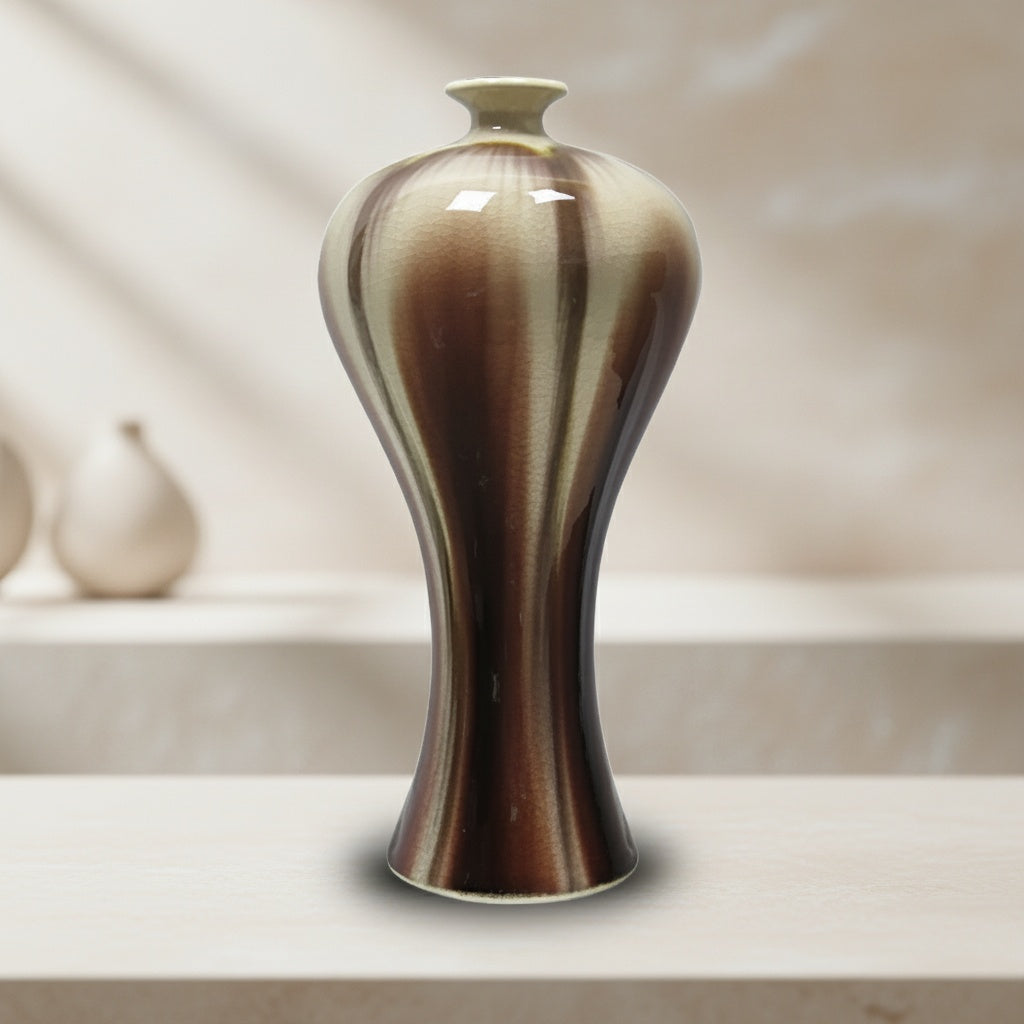 Glazed Ceramic Tall Vase