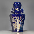Glazed Porcelain Dragon Motif Vase Front