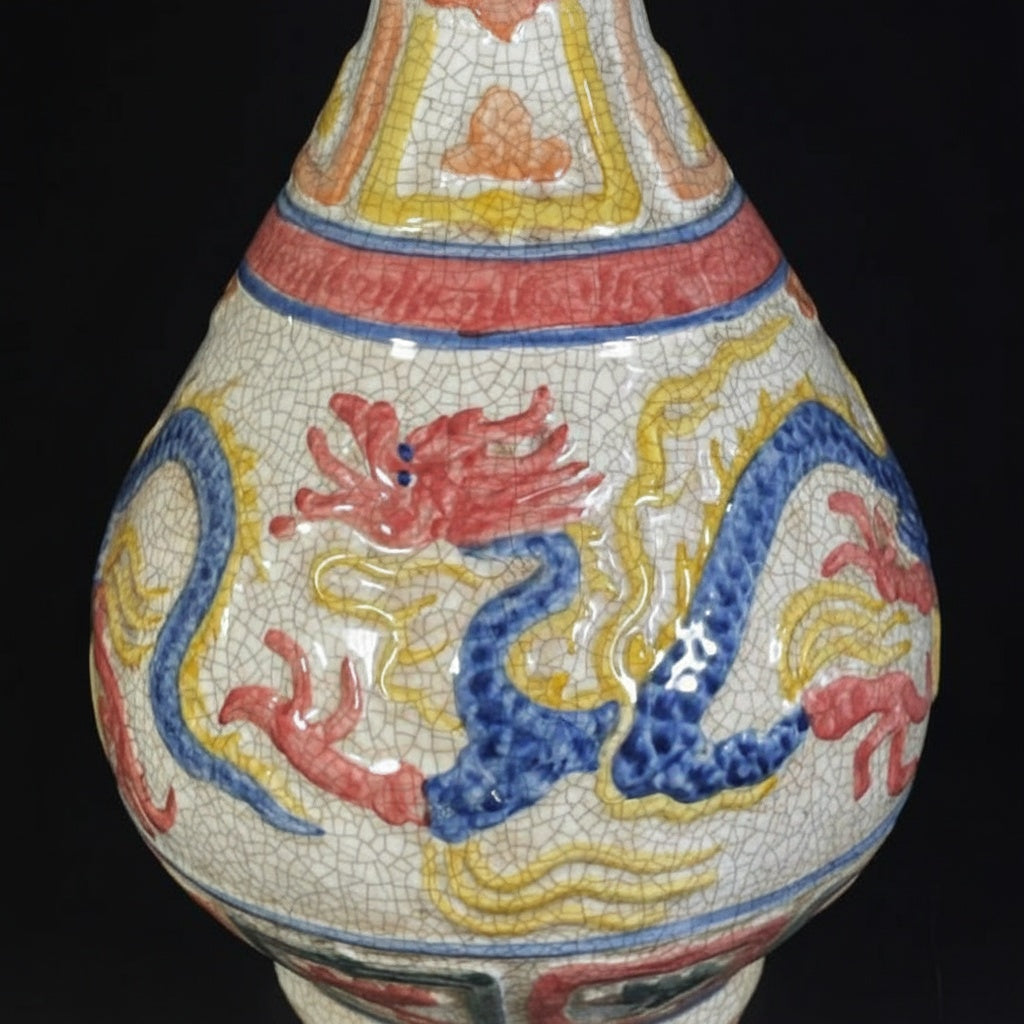 Glazed Porcelain Flared Neck Vase