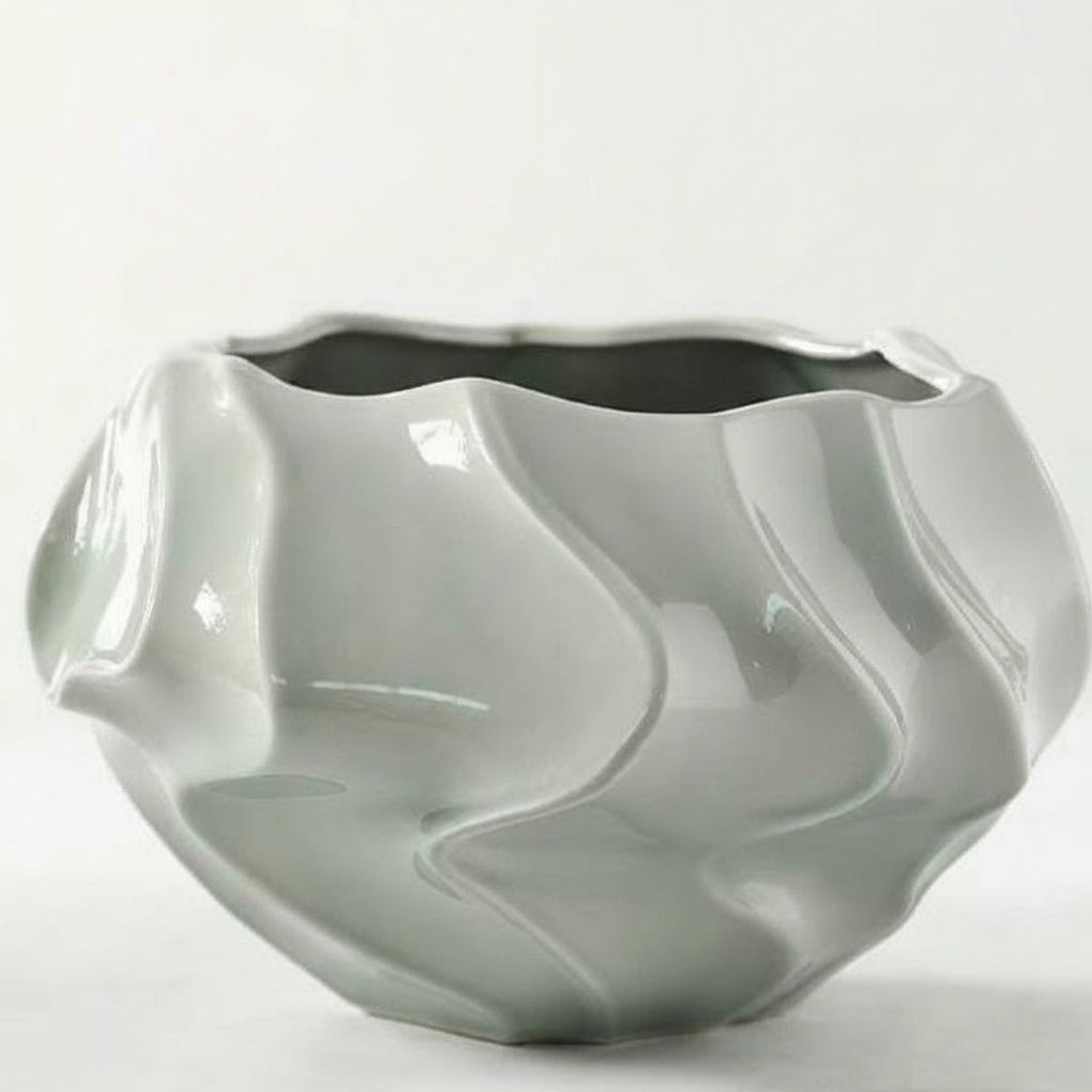 Glossy Ceramic Sculptural Planter