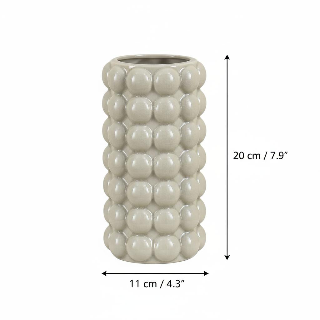 Dimensions of large ceramic bubble vase 20cm height