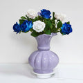 Glossy Lilac Ceramic Fluted Vase