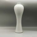 Glossy White Ceramic Slender Vase