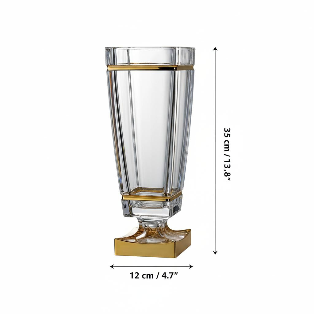 Technical dimension drawing of the vase