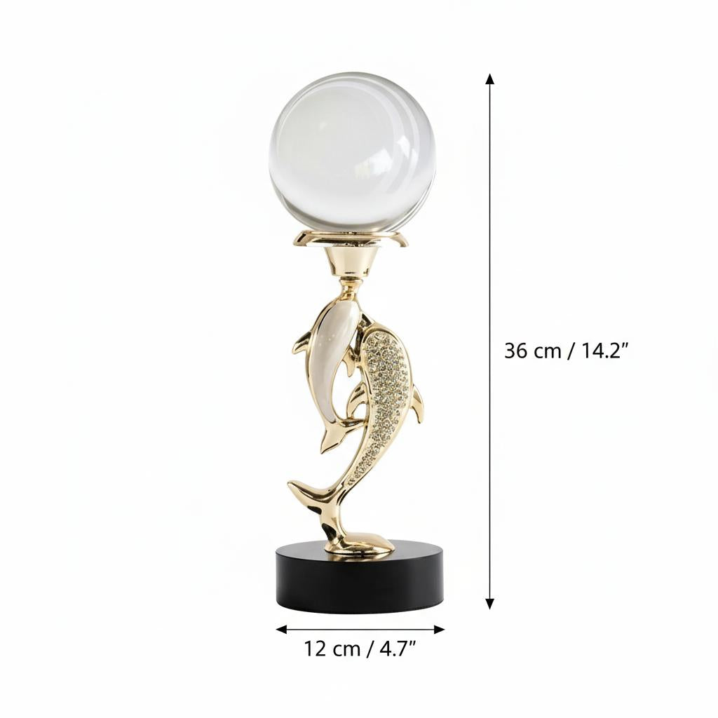 Large dolphin sculpture dimensions 36cm height