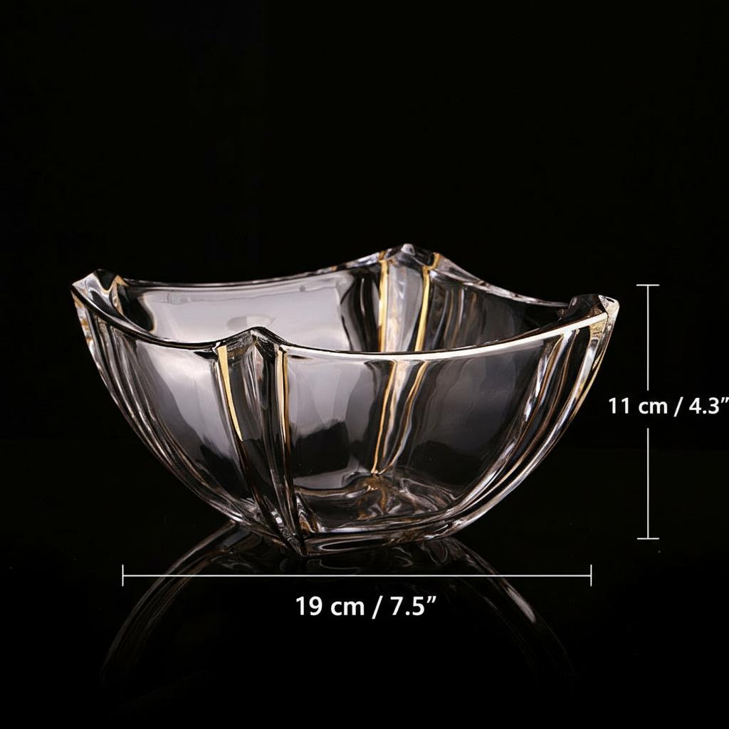 Large crystal bowl dimensions 19cm width