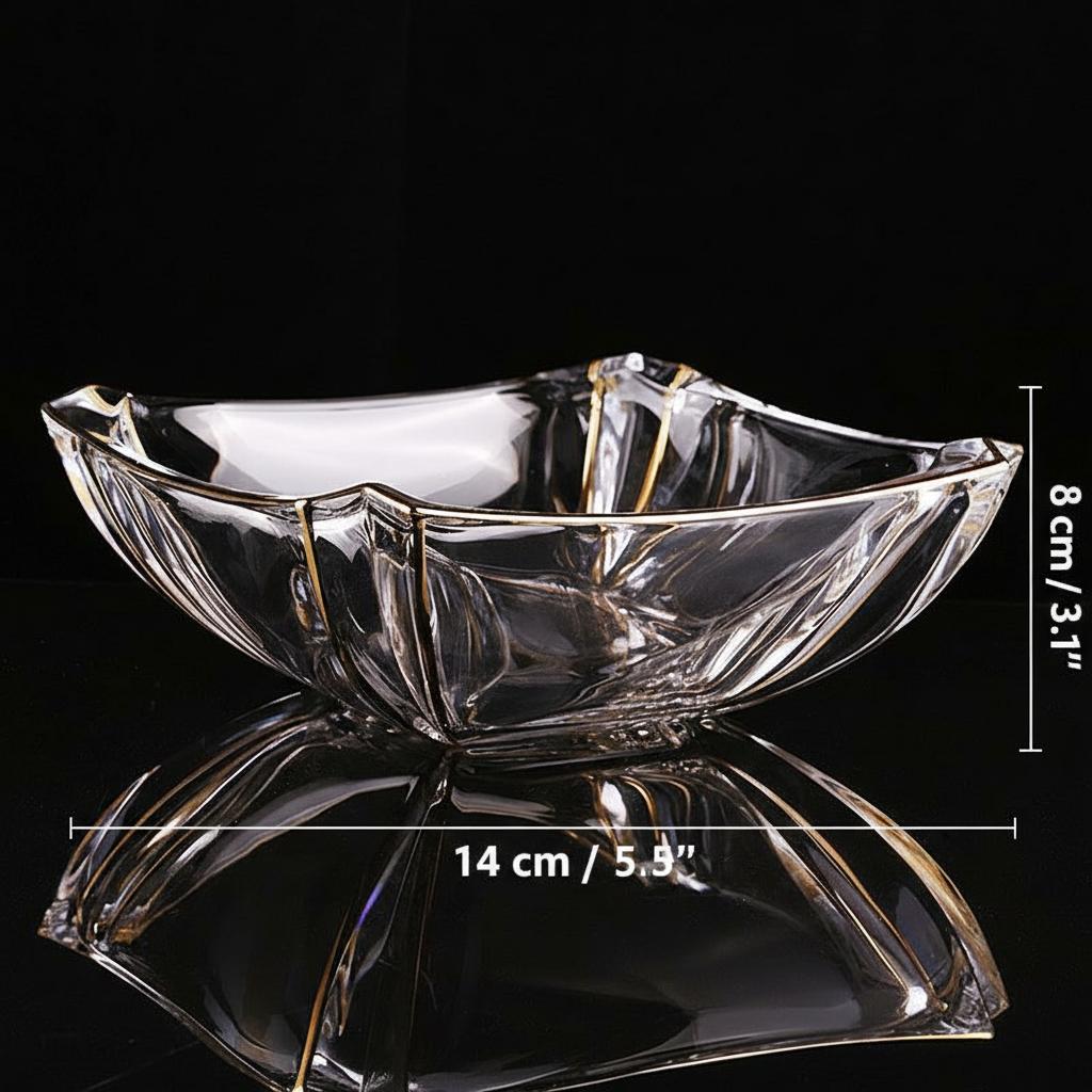 Medium crystal bowl dimensions 14cm width