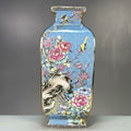 Gold Trim Porcelain Rectangular Vase