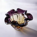 Gradient Glass Ruffled Decorative Bowl