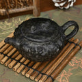 Graphite Finish Sculptural Teapot And Box