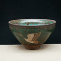 Green Glazed Ceramic Round Decorative Bowl